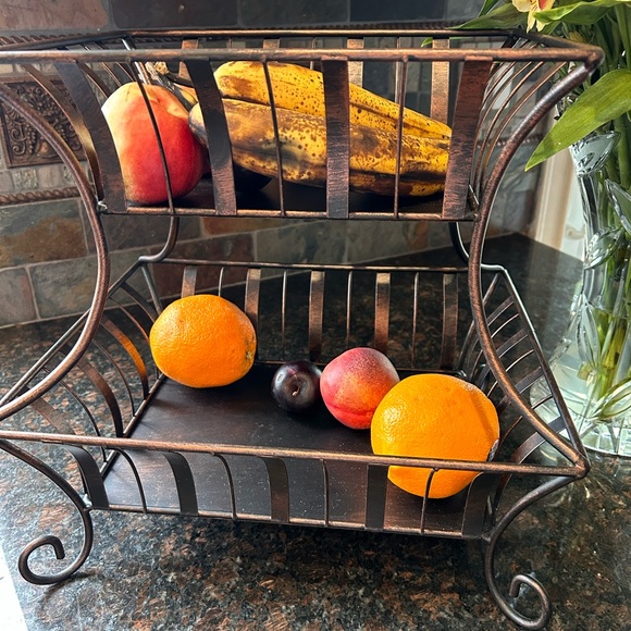 Other - 2-tier metal fruit basket